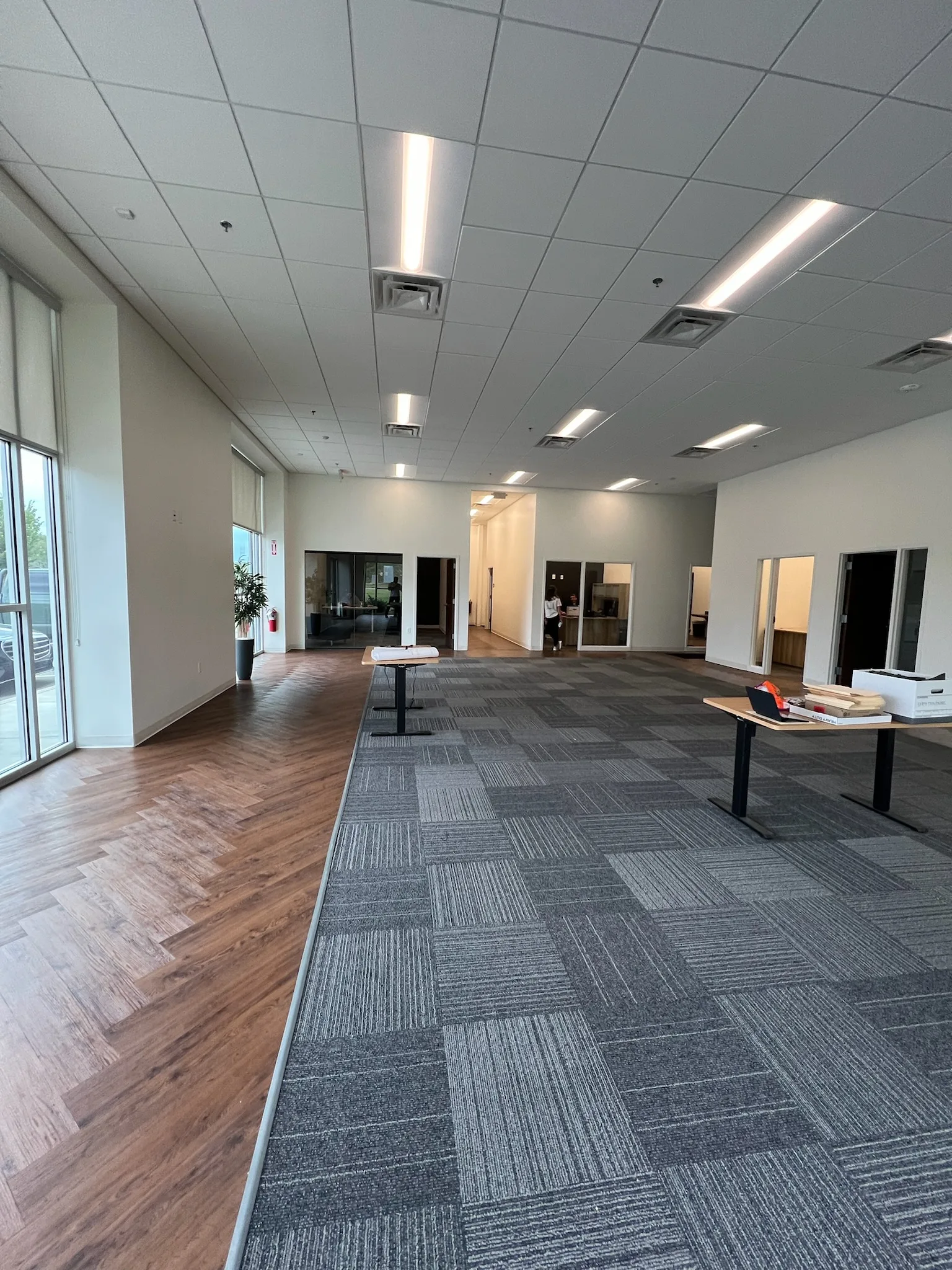 Freshly painted commercial office interior